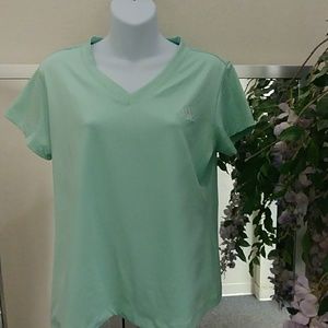 Adidas Mint Green Clima365 V Neck Top